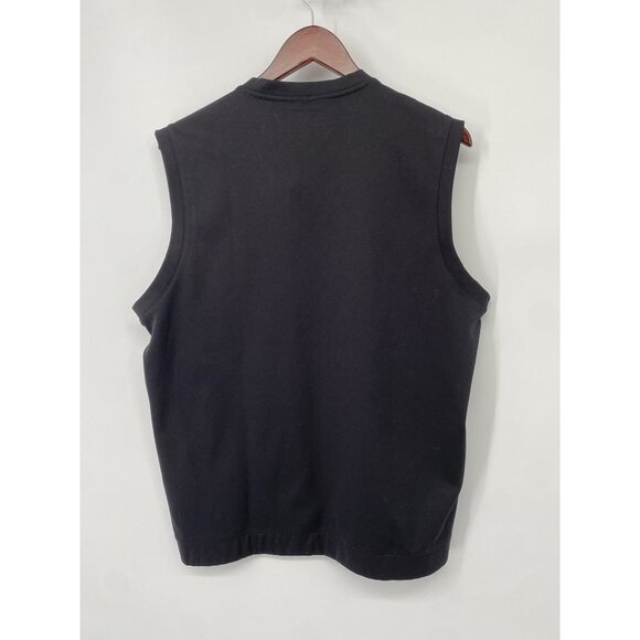 NIKE GOLF Vest Mens MEDIUM V NECK Dri Fit Sleeveless Top Black - Picture 4 of 4